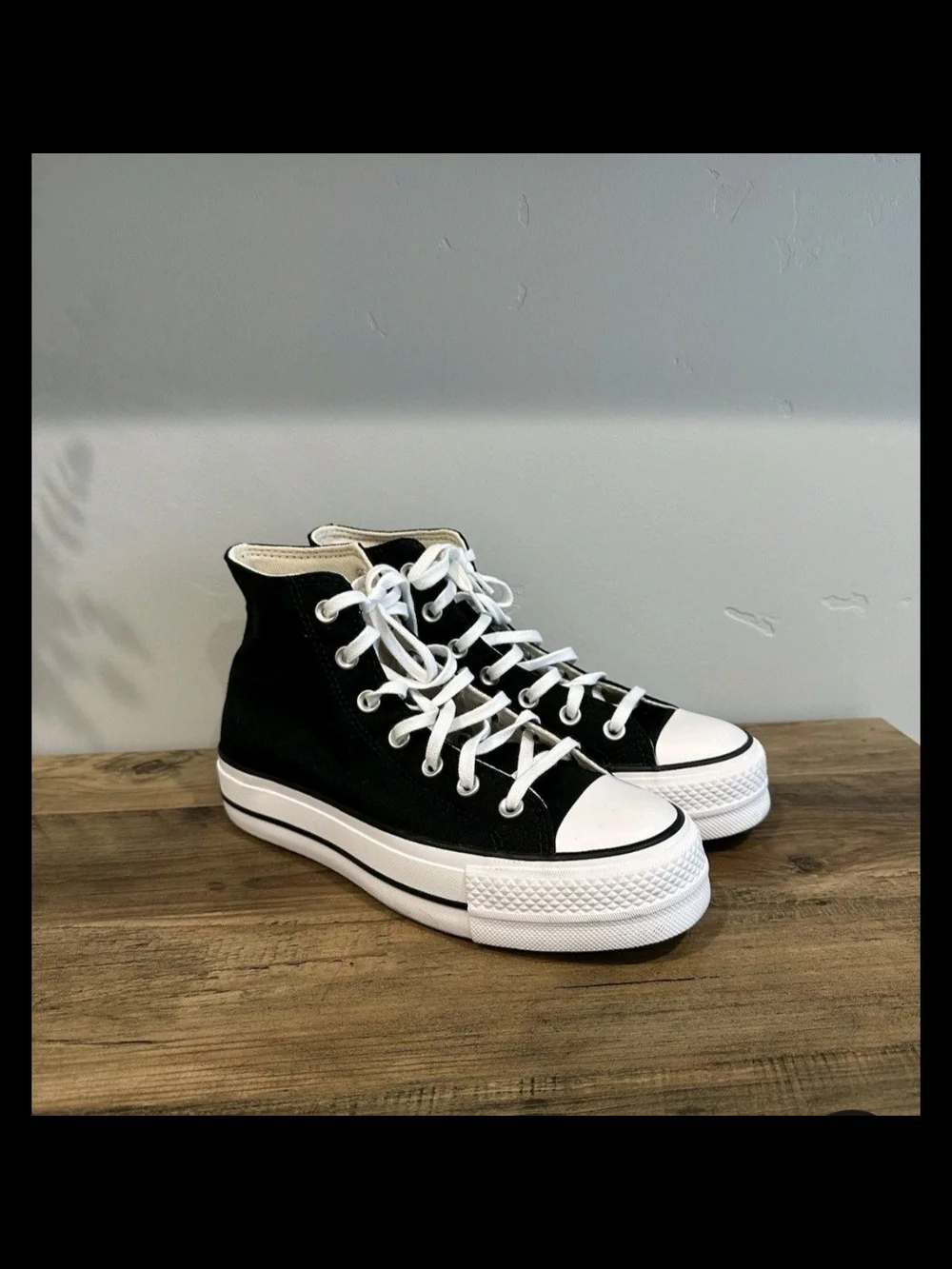 Converse Chuck Taylor All Star Black Platform High Top Sneakers. Size 9 - Picture 2 of 15